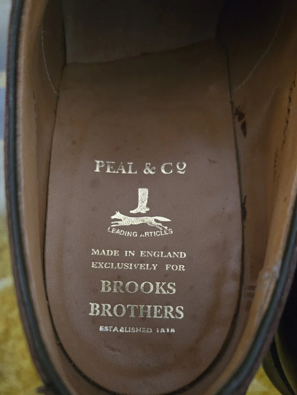 Brooks Brothers Men's Dark Brown Leather Derby Shoes